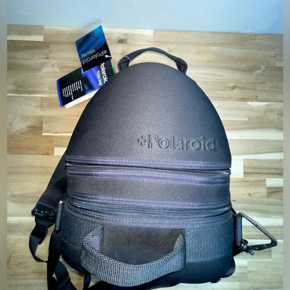Polaroid Video Camera Bag Backpack Black New With Tags Water Resistant - Picture 14 of 16